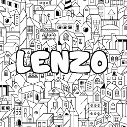 Coloración del nombre LENZO - decorado ciudad