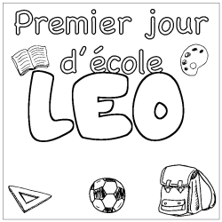 Coloración del nombre LEO - decorado primer día de escuela