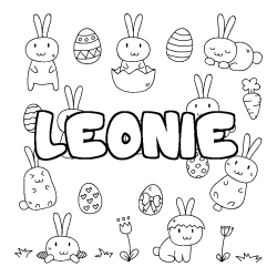 Coloración del nombre LEONIE - decorado Pascua