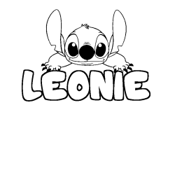 Dibujo para colorear LEONIE - decorado Stitch