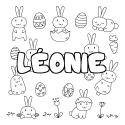 Dibujo para colorear L&Eacute;ONIE - decorado Pascua