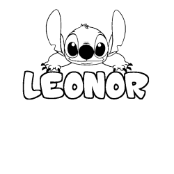 Dibujo para colorear LEONOR - decorado Stitch