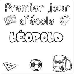 Coloración del nombre LÉOPOLD - decorado primer día de escuela