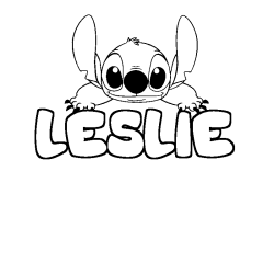 Dibujo para colorear LESLIE - decorado Stitch