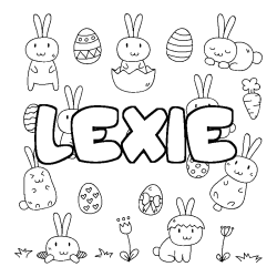 Dibujo para colorear LEXIE - decorado Pascua