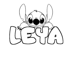 Dibujo para colorear LEYA - decorado Stitch