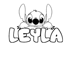 Dibujo para colorear LEYLA - decorado Stitch