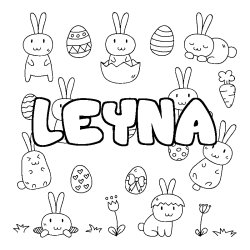 Dibujo para colorear LEYNA - decorado Pascua