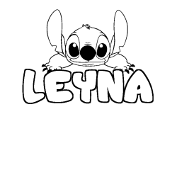 Dibujo para colorear LEYNA - decorado Stitch