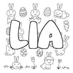 Dibujo para colorear LIA - decorado Pascua