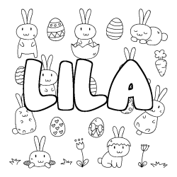 Dibujo para colorear LILA - decorado Pascua