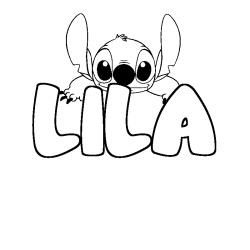 Dibujo para colorear LILA - decorado Stitch