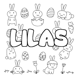 Dibujo para colorear LILAS - decorado Pascua