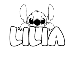 Dibujo para colorear LILIA - decorado Stitch