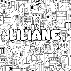 Dibujo para colorear LILIANE - decorado ciudad