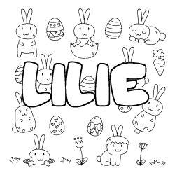 Dibujo para colorear LILIE - decorado Pascua