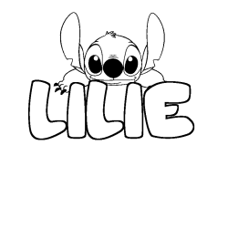 Dibujo para colorear LILIE - decorado Stitch