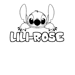 Dibujo para colorear LILI-ROSE - decorado Stitch