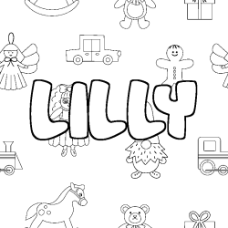 Dibujo para colorear LILLY - decorado juguetes