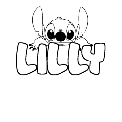 Dibujo para colorear LILLY - decorado Stitch