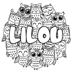 Dibujo para colorear LILOU - decorado b&uacute;hos