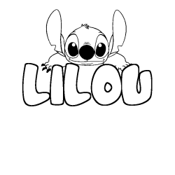 Dibujo para colorear LILOU - decorado Stitch