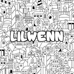 Dibujo para colorear LILWENN - decorado ciudad