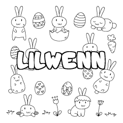 Dibujo para colorear LILWENN - decorado Pascua