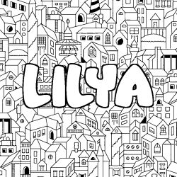 Dibujo para colorear LILYA - decorado ciudad