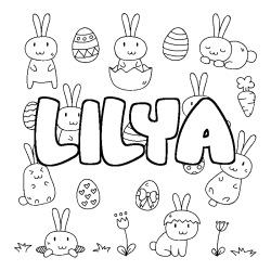 Coloración del nombre LILYA - decorado Pascua