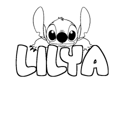 Dibujo para colorear LILYA - decorado Stitch