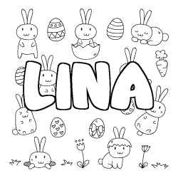 Dibujo para colorear LINA - decorado Pascua