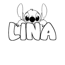 Dibujo para colorear LINA - decorado Stitch