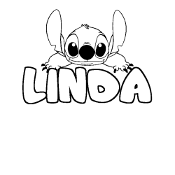 Dibujo para colorear LINDA - decorado Stitch