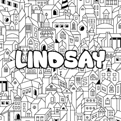 Dibujo para colorear LINDSAY - decorado ciudad