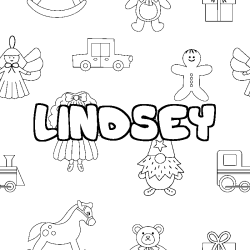 Coloración del nombre LINDSEY - decorado juguetes