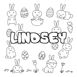 Dibujo para colorear LINDSEY - decorado Pascua