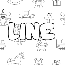 Coloración del nombre LINE - decorado juguetes