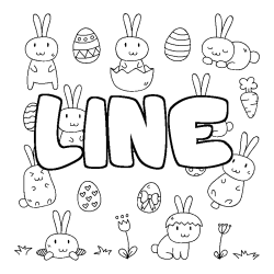 Coloración del nombre LINE - decorado Pascua