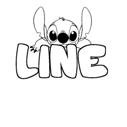 Dibujo para colorear LINE - decorado Stitch