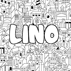 Coloración del nombre LINO - decorado ciudad