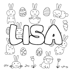 Dibujo para colorear LISA - decorado Pascua