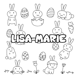 Dibujo para colorear LISA-MARIE - decorado Pascua