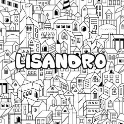 Coloración del nombre LISANDRO - decorado ciudad