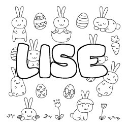 Dibujo para colorear LISE - decorado Pascua