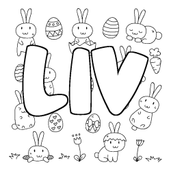 Dibujo para colorear LIV - decorado Pascua