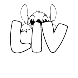 Dibujo para colorear LIV - decorado Stitch