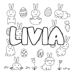 Dibujo para colorear LIVIA - decorado Pascua