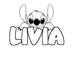 Dibujo para colorear LIVIA - decorado Stitch