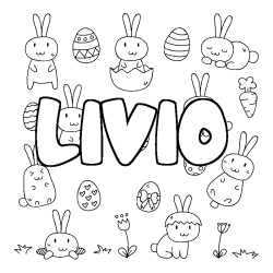 Coloración del nombre LIVIO - decorado Pascua